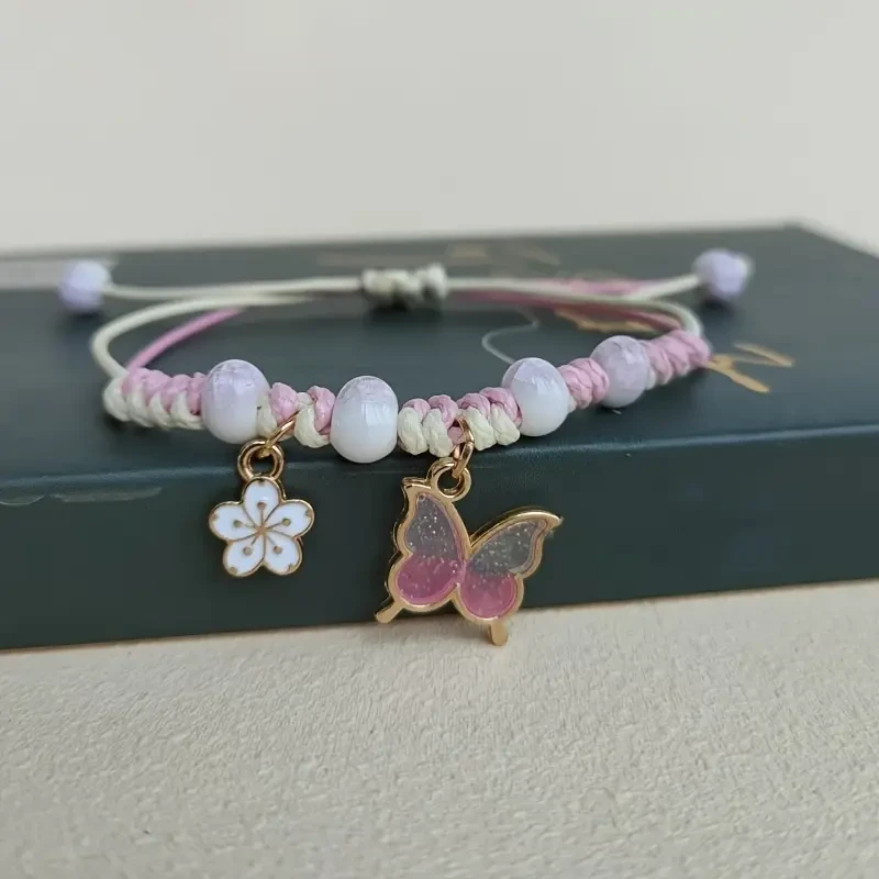 MANFANST Adjustable Handmade Braided Bracelet for Women: A Boho Chic Accessory with a Playful Twist