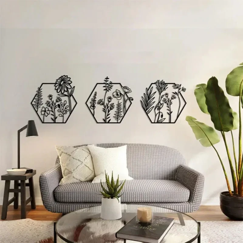 Large Metal Flower Wall Decor