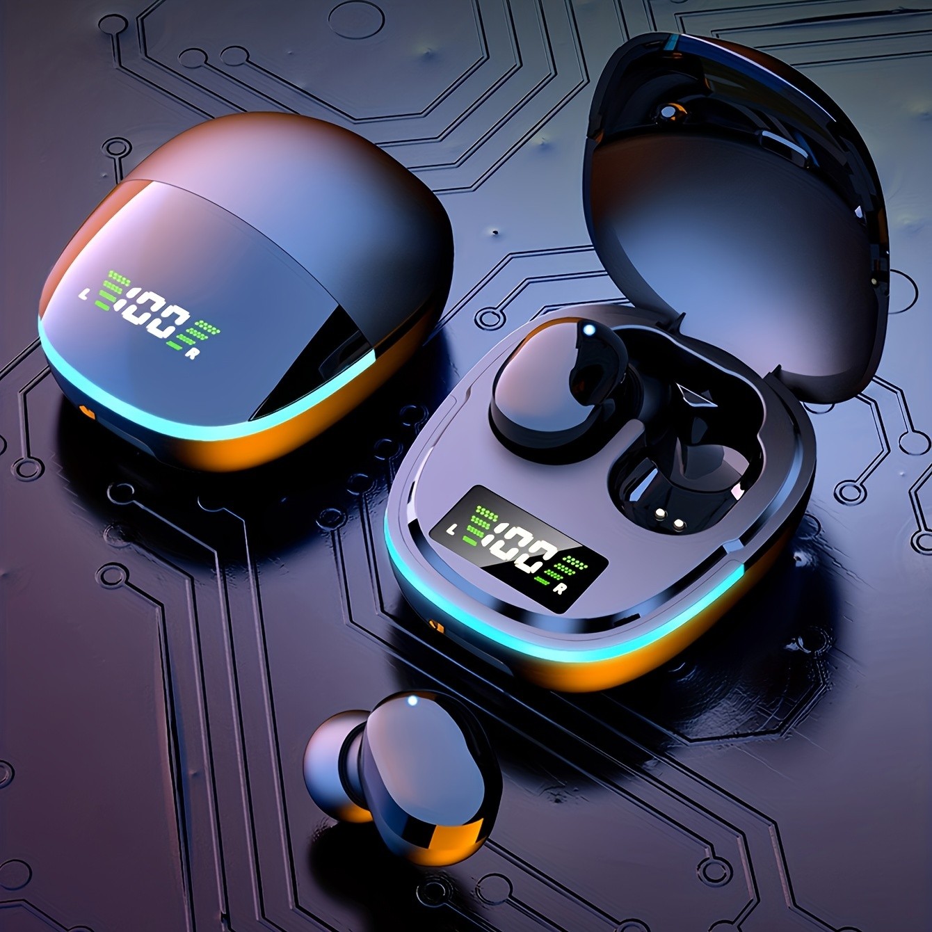 2024 New Wireless Earphones Headphones with LED Display  Touch In-Ear TWS Wireless Earbuds, Sports Music Game Headset for iOS/Android
