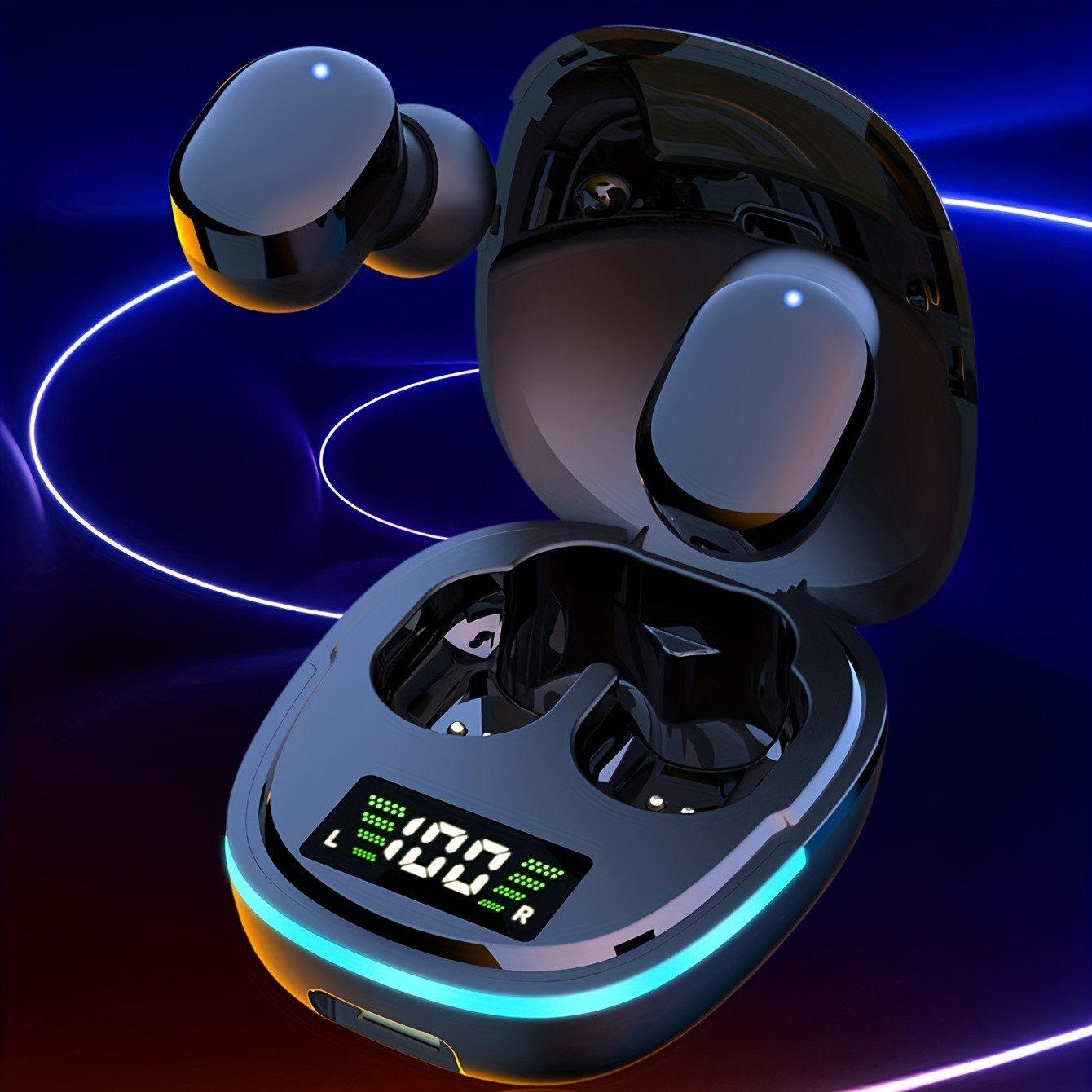 2024 New Wireless Earphones Headphones with LED Display  Touch In-Ear TWS Wireless Earbuds, Sports Music Game Headset for iOS/Android