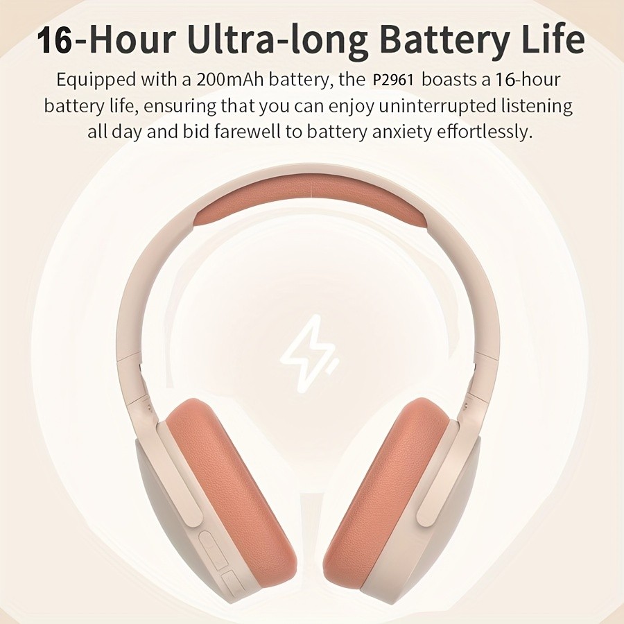 New Wireless Headset Headphone  Stereo Noise Cancelling, Long Battery Life, E-sports Gaming Headset, Foldable Headphones  Perfect Gift for Friends