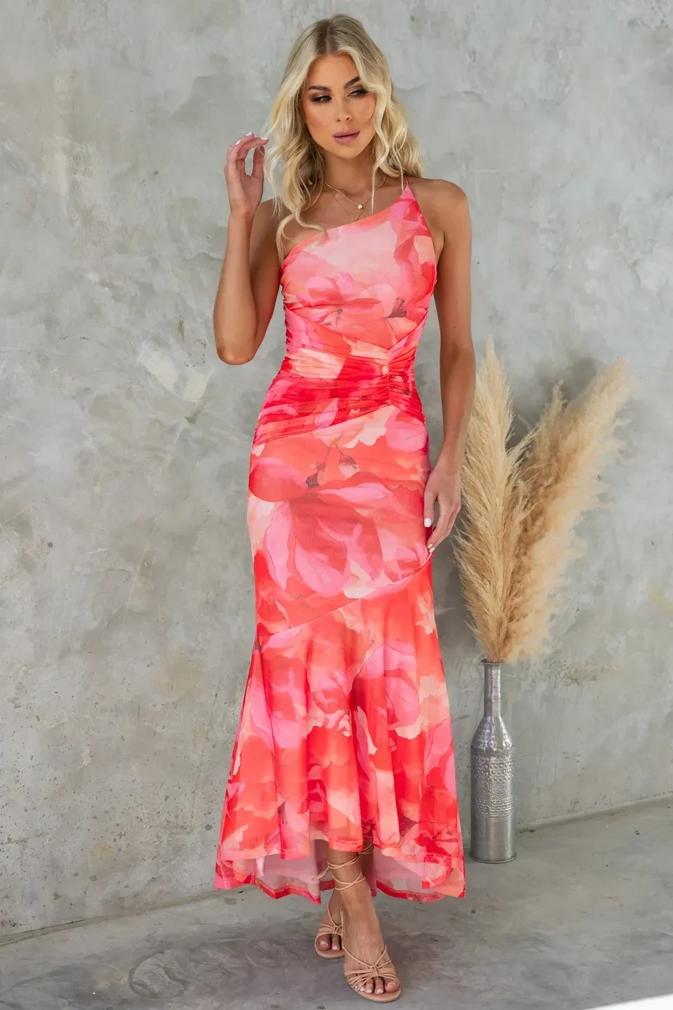 Womens Tropical Print Dress