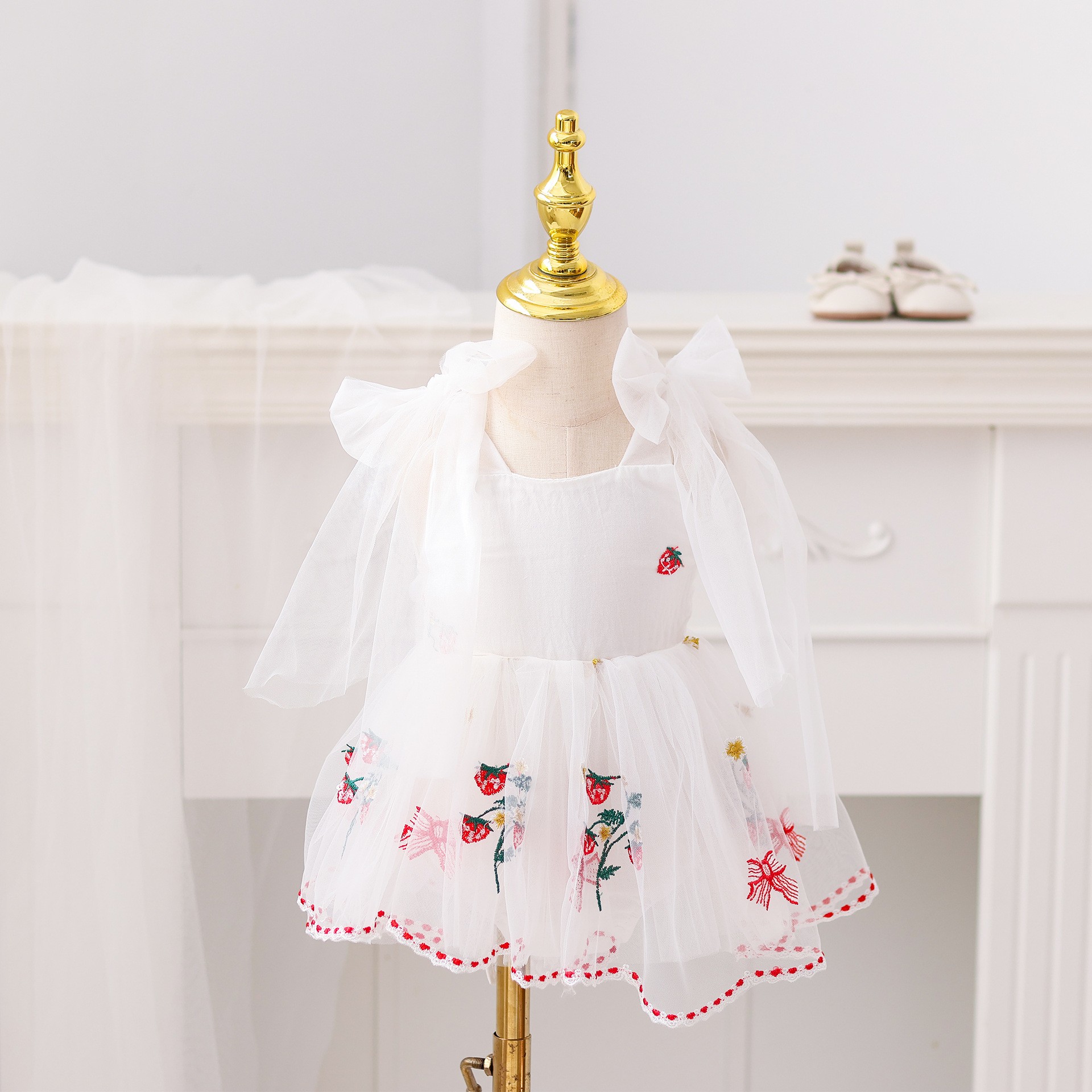 Baby Girl Sleeveless Baby Mesh Princess Dress