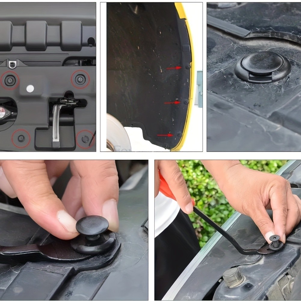 725pcs Auto Fastener Clips Kit  Car Body Push Retainer Pin Rivet Bumper Door Trim Panel Retainer Fasteners with Auto Removal Tool