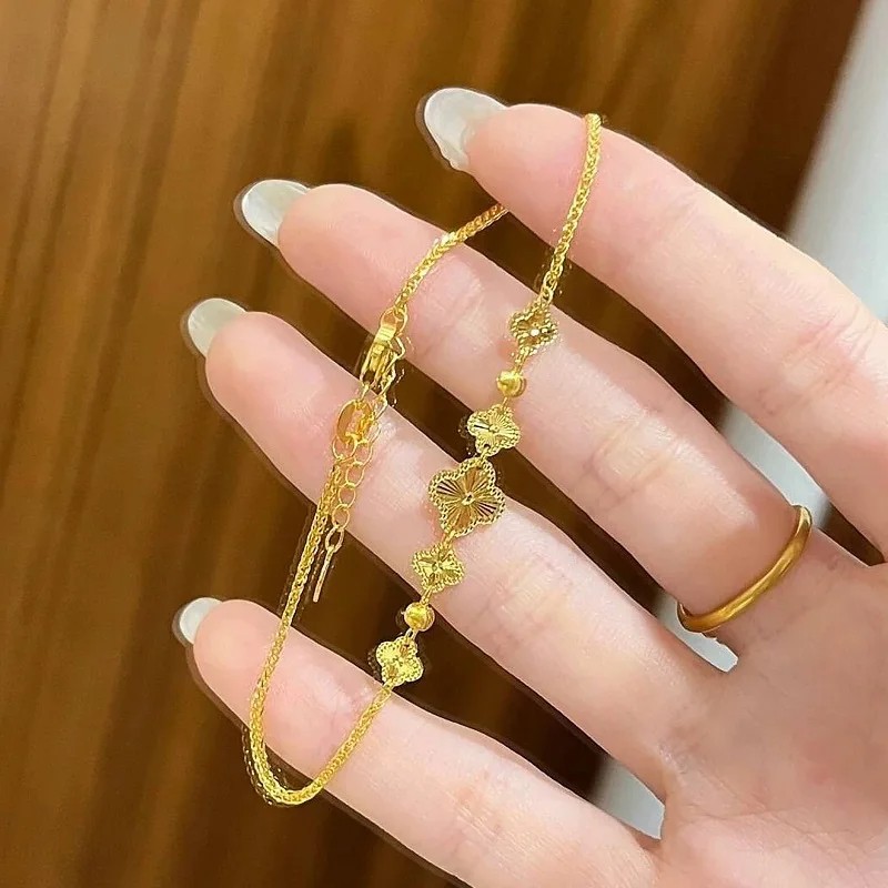 New Five-Flowered Leaf Flower Bracelet