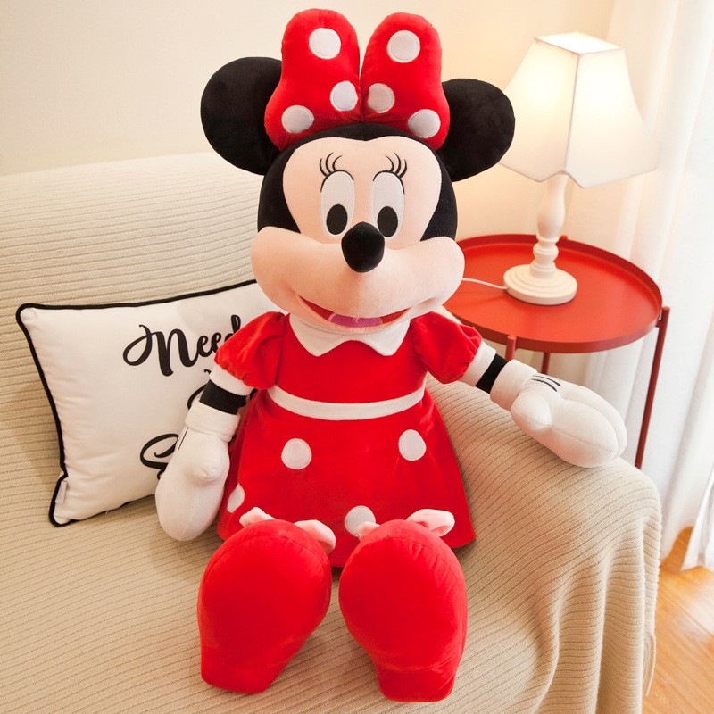 35cm Disney Mickey Mouse Plush Toys – Kawaii Anime Mickey Minnie Stuffed Plush Models, Decoration Dolls for Kids, Birthday Gift