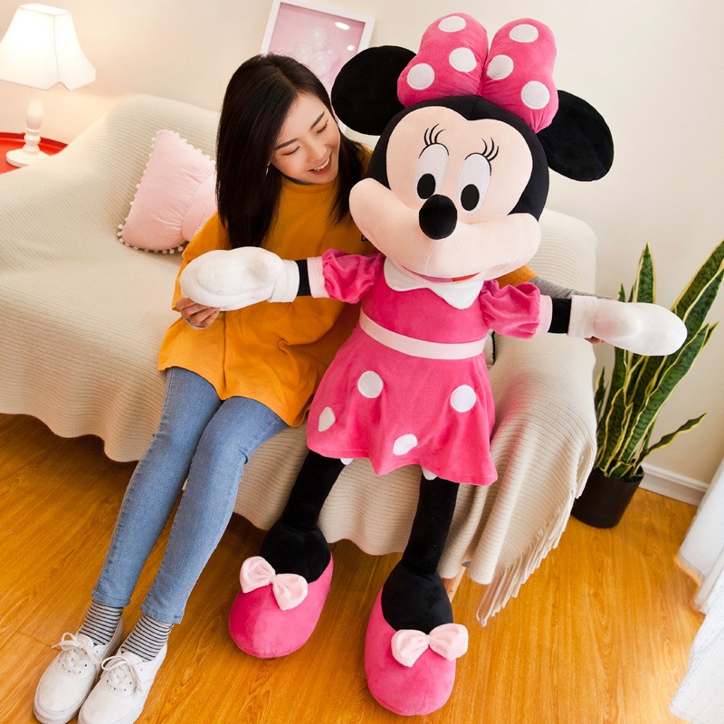 35cm Disney Mickey Mouse Plush Toys – Kawaii Anime Mickey Minnie Stuffed Plush Models, Decoration Dolls for Kids, Birthday Gift