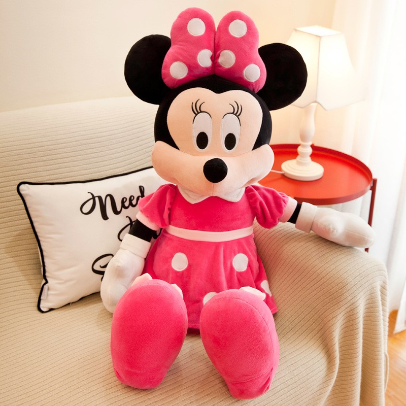 35cm Disney Mickey Mouse Plush Toys – Kawaii Anime Mickey Minnie Stuffed Plush Models, Decoration Dolls for Kids, Birthday Gift