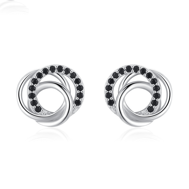 Dignified Hollow Multi-circle Zircon Design Ear