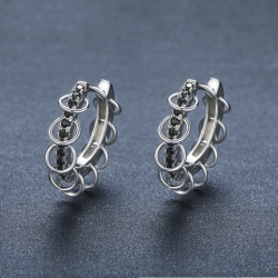 European And American Design Zircon Copper Ear Buckle Simple And Advanced