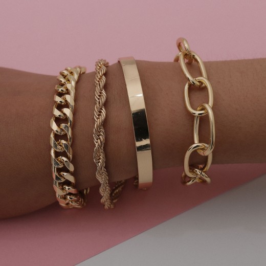 Twist Chain Exaggerated O-shaped Chain Cover Bracelet Thread