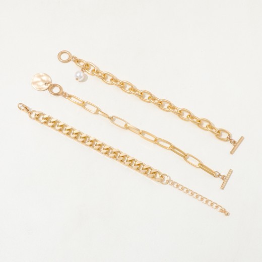 European And American High-grade Retro U-shaped Double-layer Metal Chain Tag Necklace