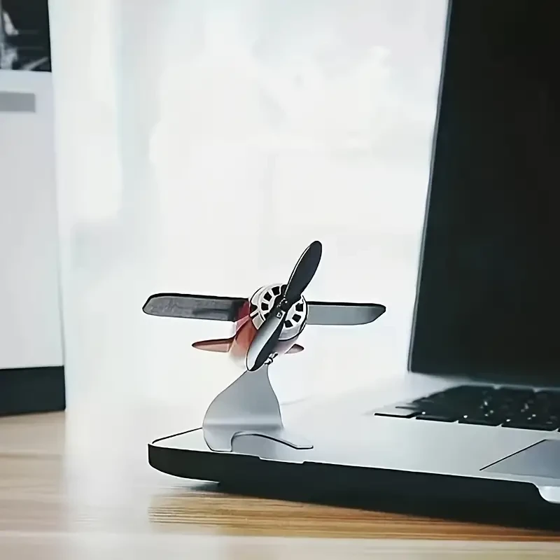 Solar-Powered Aircraft Car Decoration - Creative Interior Accessory & Gift for Car Enthusiasts