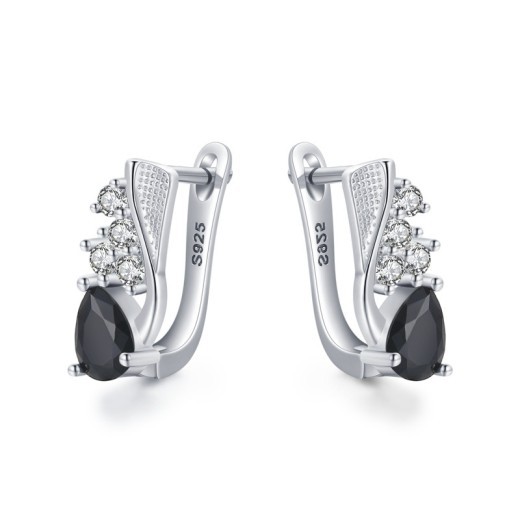 Korean Style Creative Drop-shaped Earrings Micro Rhinestone