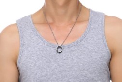 Stainless steel couple necklace