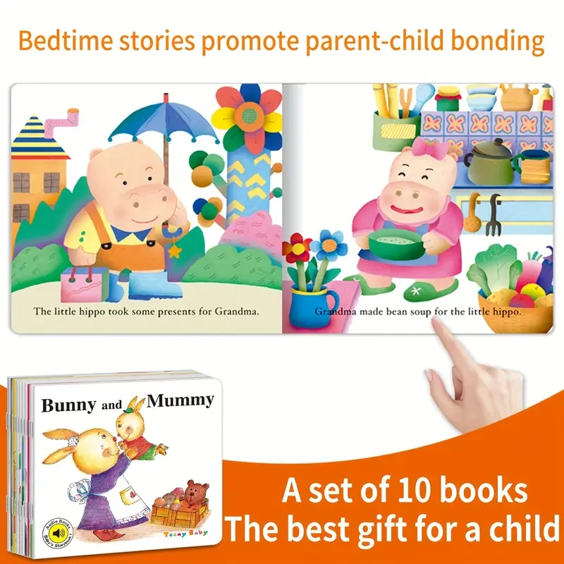 TEENYBABY Children's English Storybooks, Set of 10