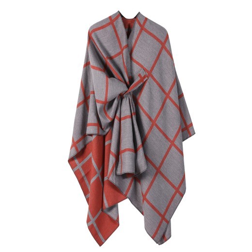 Women's Fashion Gingham Check Warm Scarf