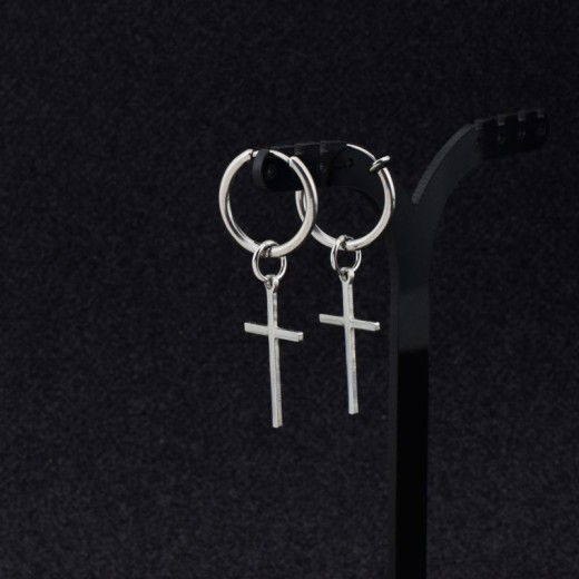 Cross stud earrings