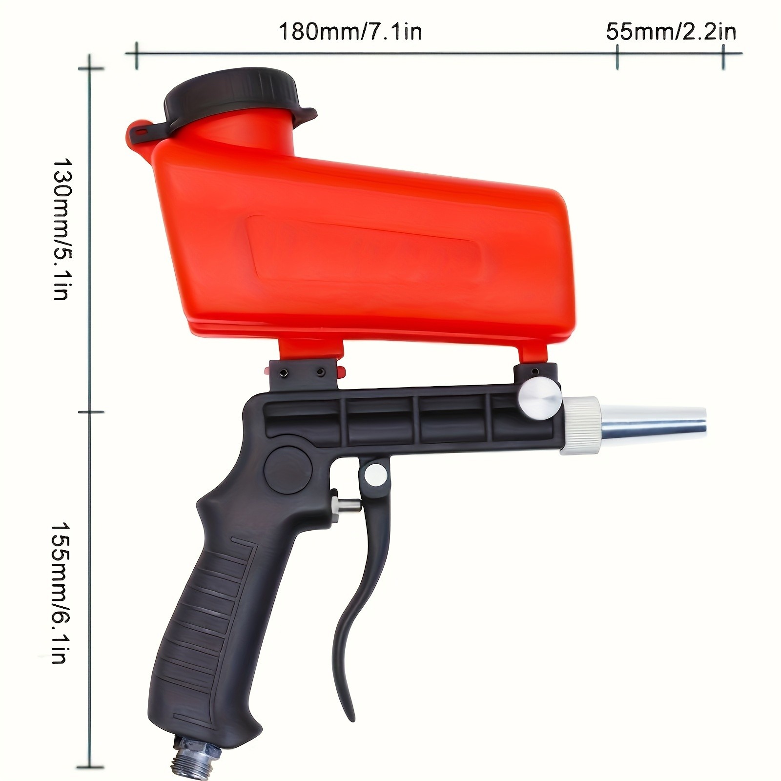 90psi Portable Gravity Sandblaster  High-Pressure Sand Removal Tool for Efficient Cleaning and Abrasive Blasting