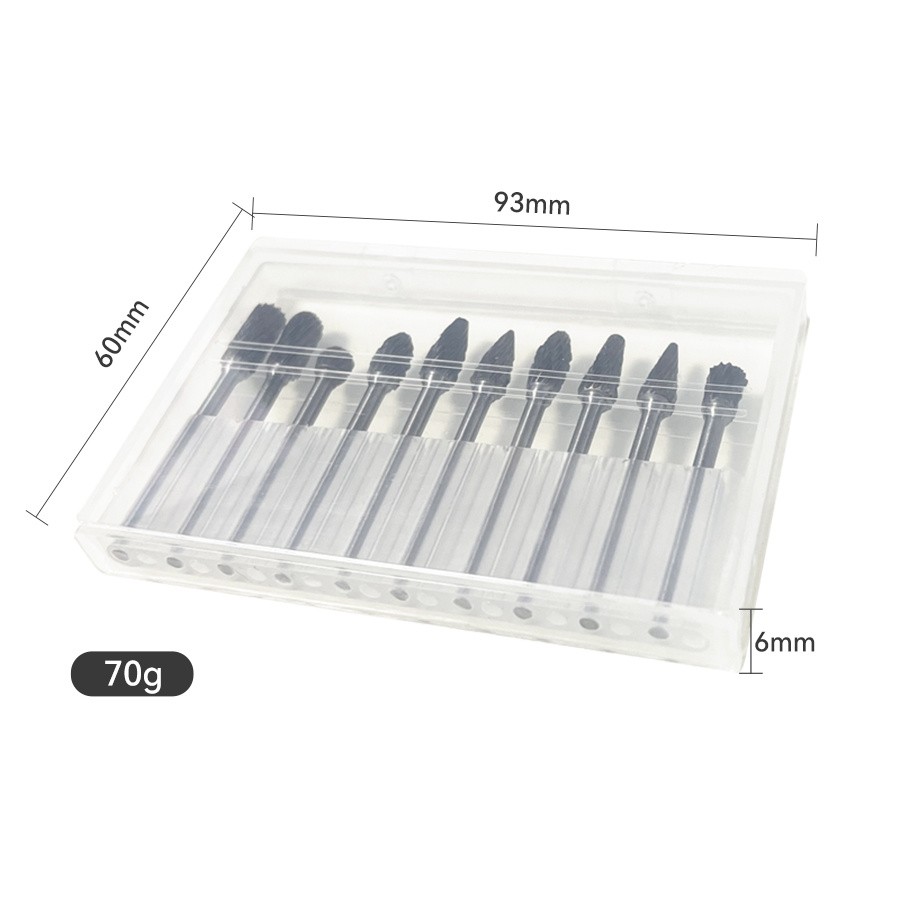 10pcs Double Cut Tungsten Carbide Grinding Bits Set  Carbide Deburring Tungsten Steel Grinding Bits  Compatible with Rotary Tools