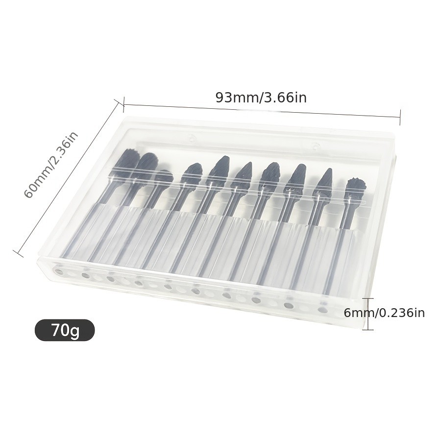 10pcs Double Cut Tungsten Carbide Grinding Bits Set  Carbide Deburring Tungsten Steel Grinding Bits  Compatible with Rotary Tools