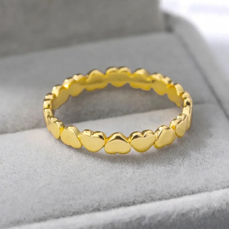 Stainless Steel Heart Rings for Women