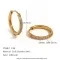 Women's Fashion Titanium Steel Rounded Edge Zircon Earrings