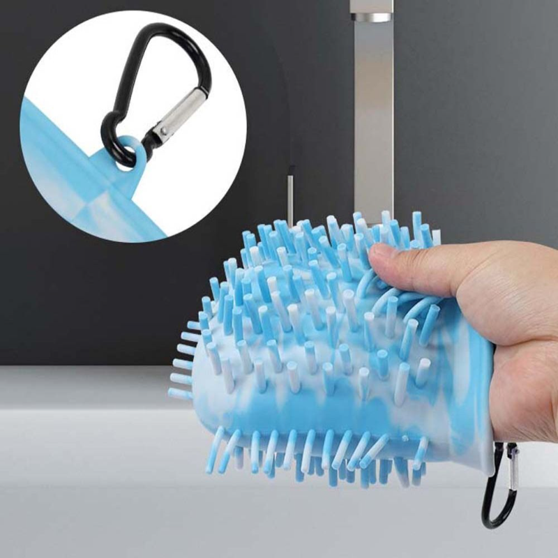 2 In 1 Dog Paw Cleaner Cup Soft Pet Dog Foot Cleaning Washer Brush Cup Portable Pet Foot Washer Paw Clean Brush Foot Cleaning Bucket Pet Product
