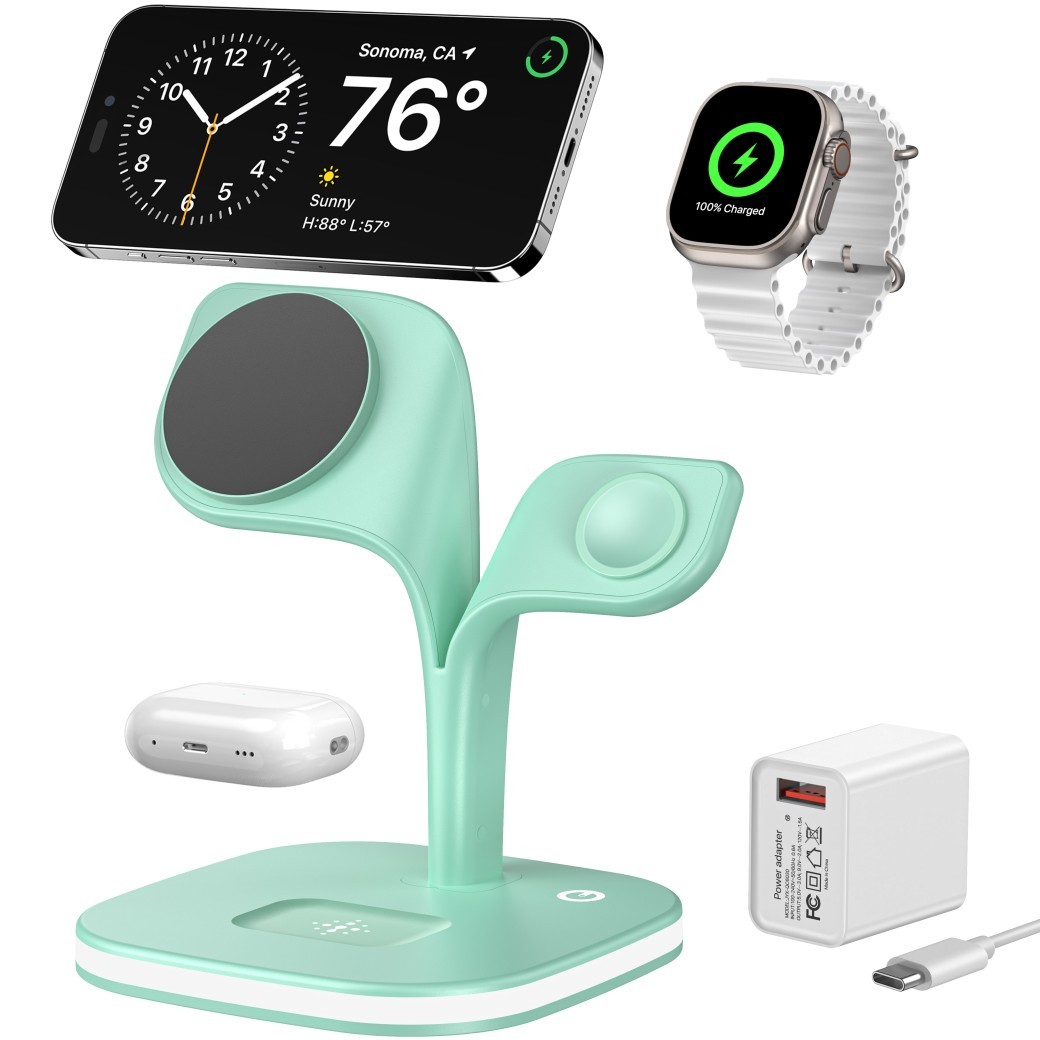 5-in-1 Magnetic Real Wireless Desktop Fast Charging Station For Multiple Devices