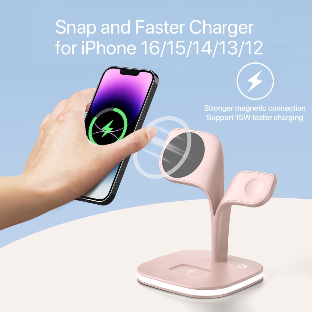 5-in-1 Magnetic Real Wireless Desktop Fast Charging Station For Multiple Devices