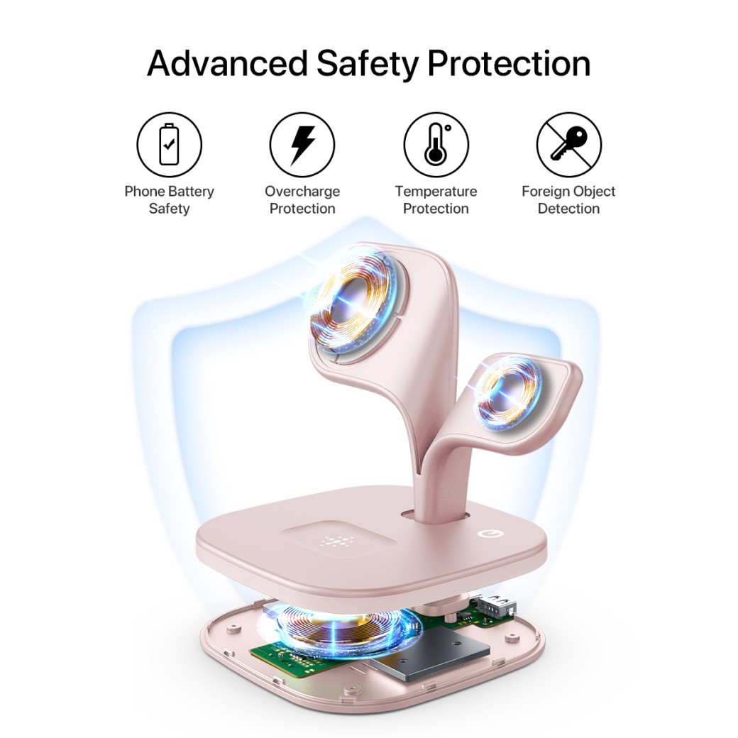 5-in-1 Magnetic Real Wireless Desktop Fast Charging Station For Multiple Devices
