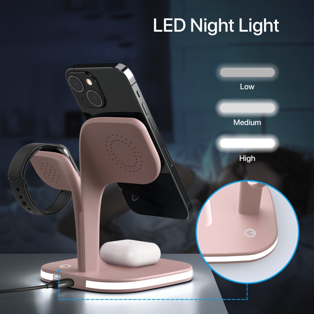 5-in-1 Magnetic Real Wireless Desktop Fast Charging Station For Multiple Devices