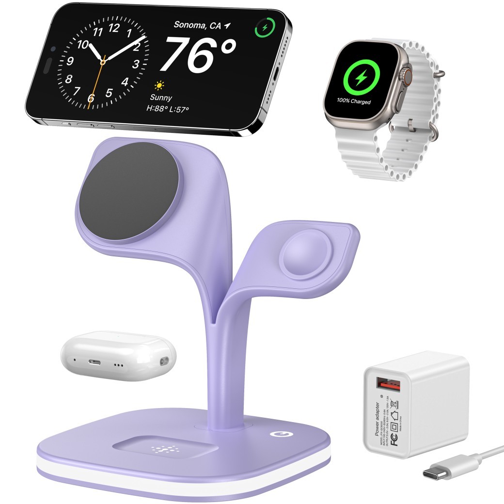 5-in-1 Magnetic Real Wireless Desktop Fast Charging Station For Multiple Devices