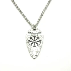 Viking Pirate Spear Rune Party Punk Necklace