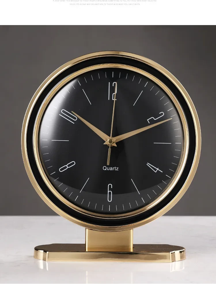 Leather Creative Placement Home Fashion Desk Clock