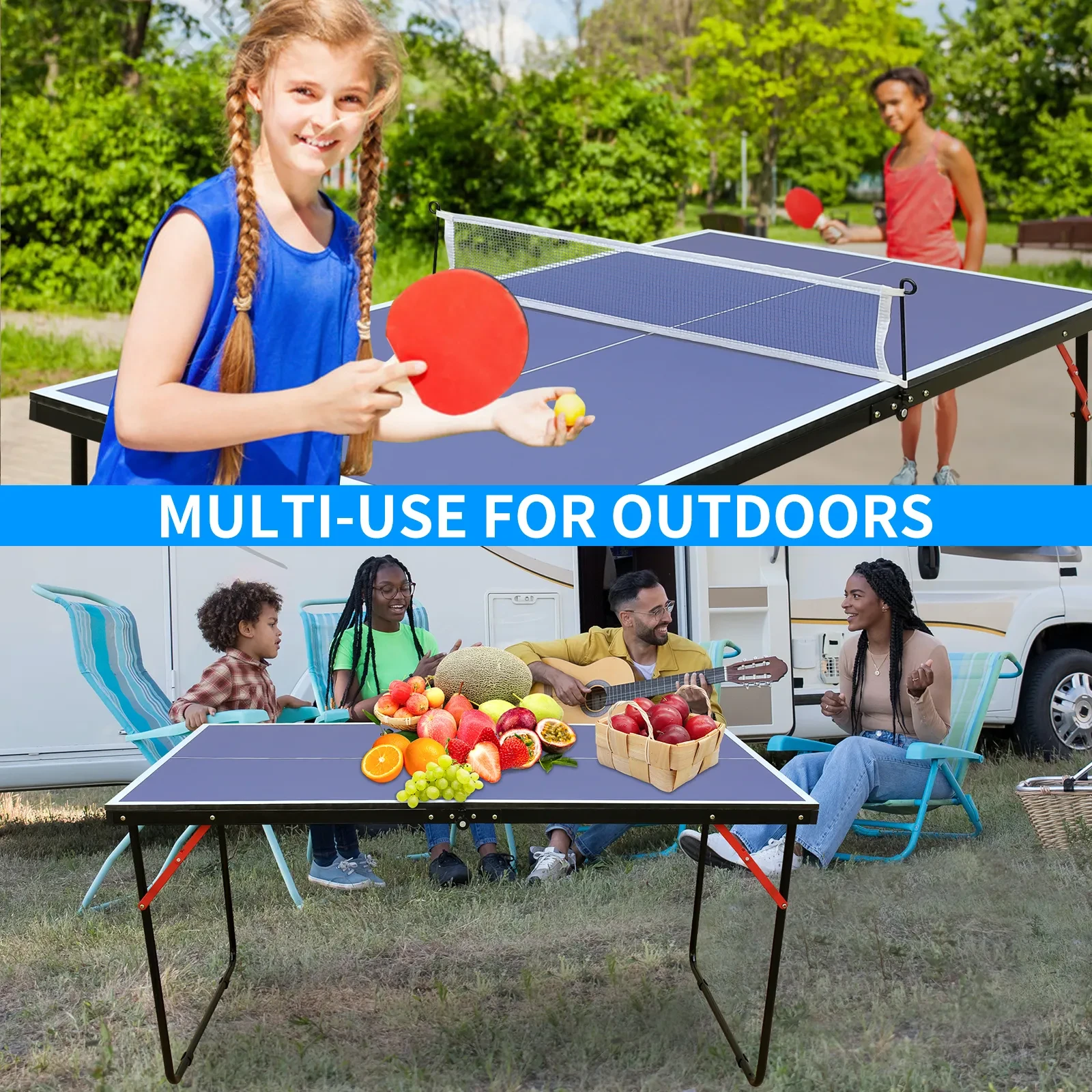 Table Tennis Table Folding Portable Table Tennis Table Set