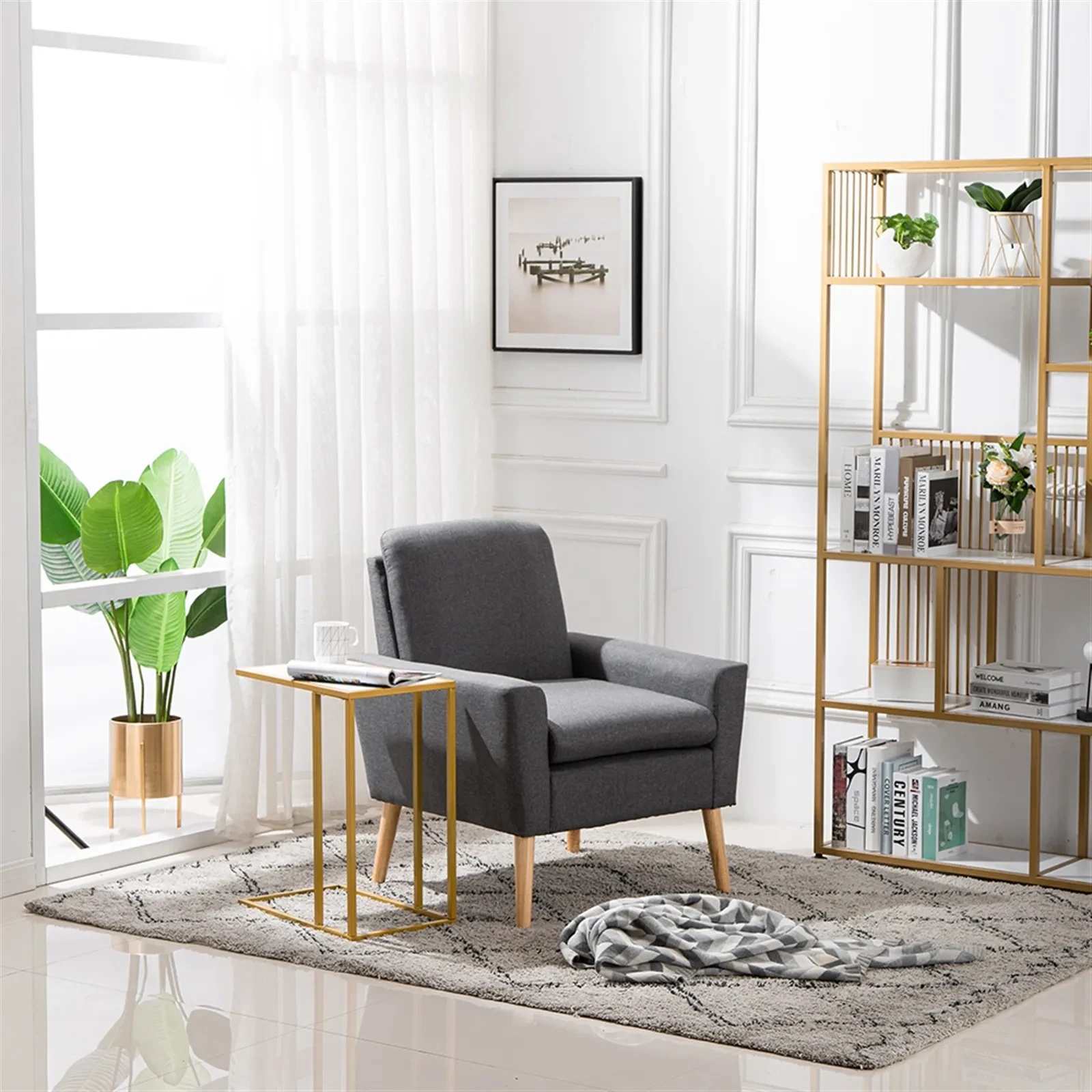 White Marble Collection, Side Table, Lazy Table