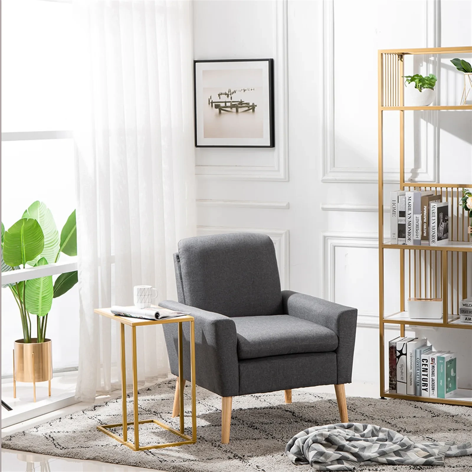 White Marble Collection, Side Table, Lazy Table