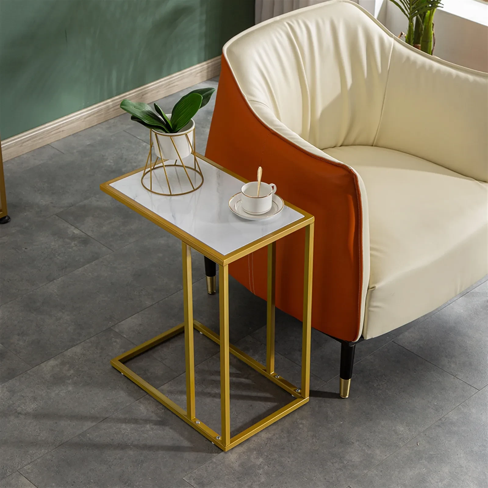 White Marble Collection, Side Table, Lazy Table