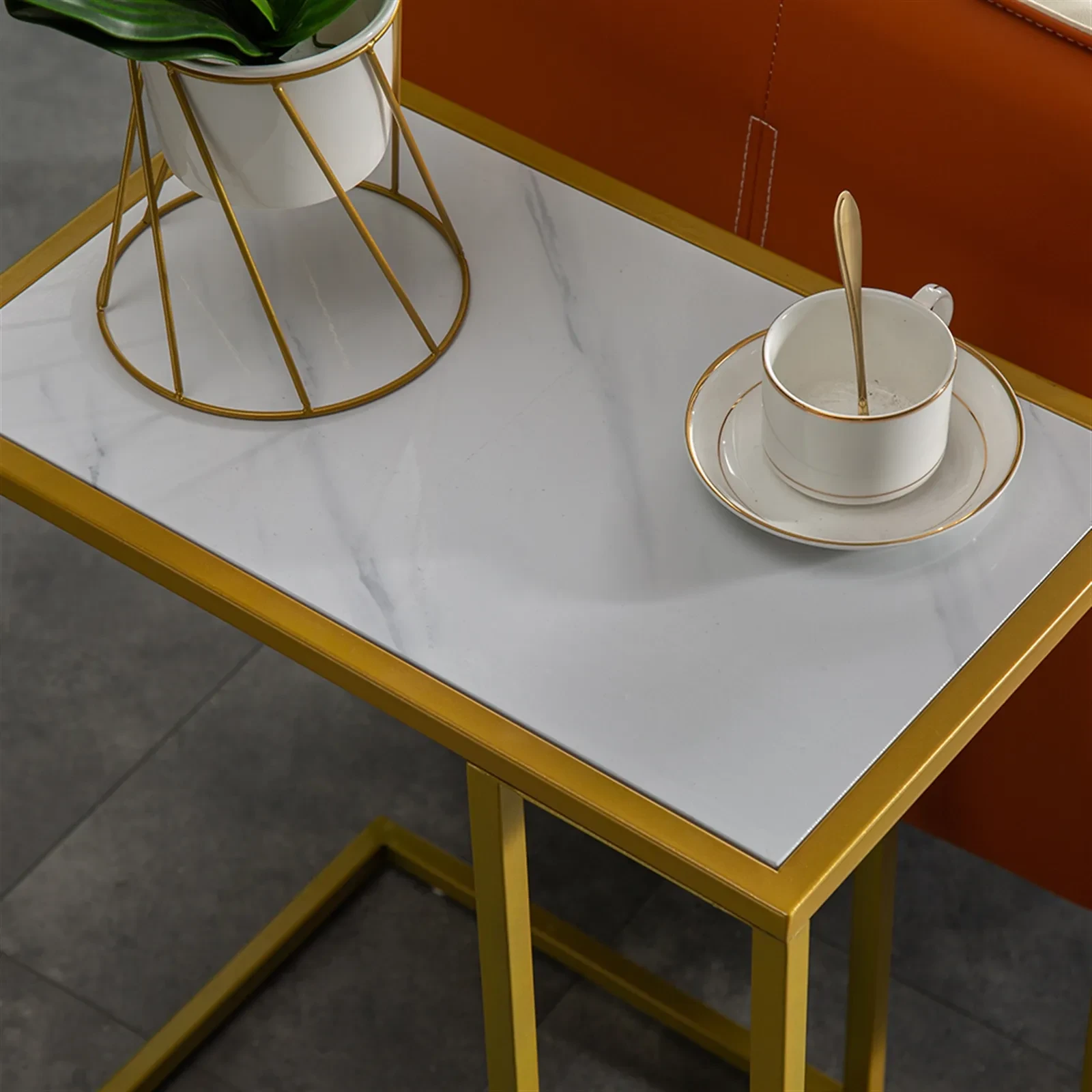 White Marble Collection, Side Table, Lazy Table