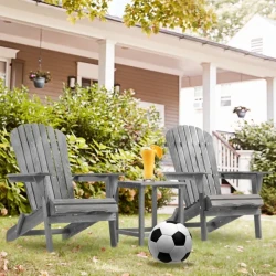 Two Piece Outdoor Solid Wood Folding Beach Chair, Frog Chair, Courtyard Folding Chair