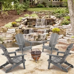 Two Piece Outdoor Solid Wood Folding Beach Chair, Frog Chair, Courtyard Folding Chair