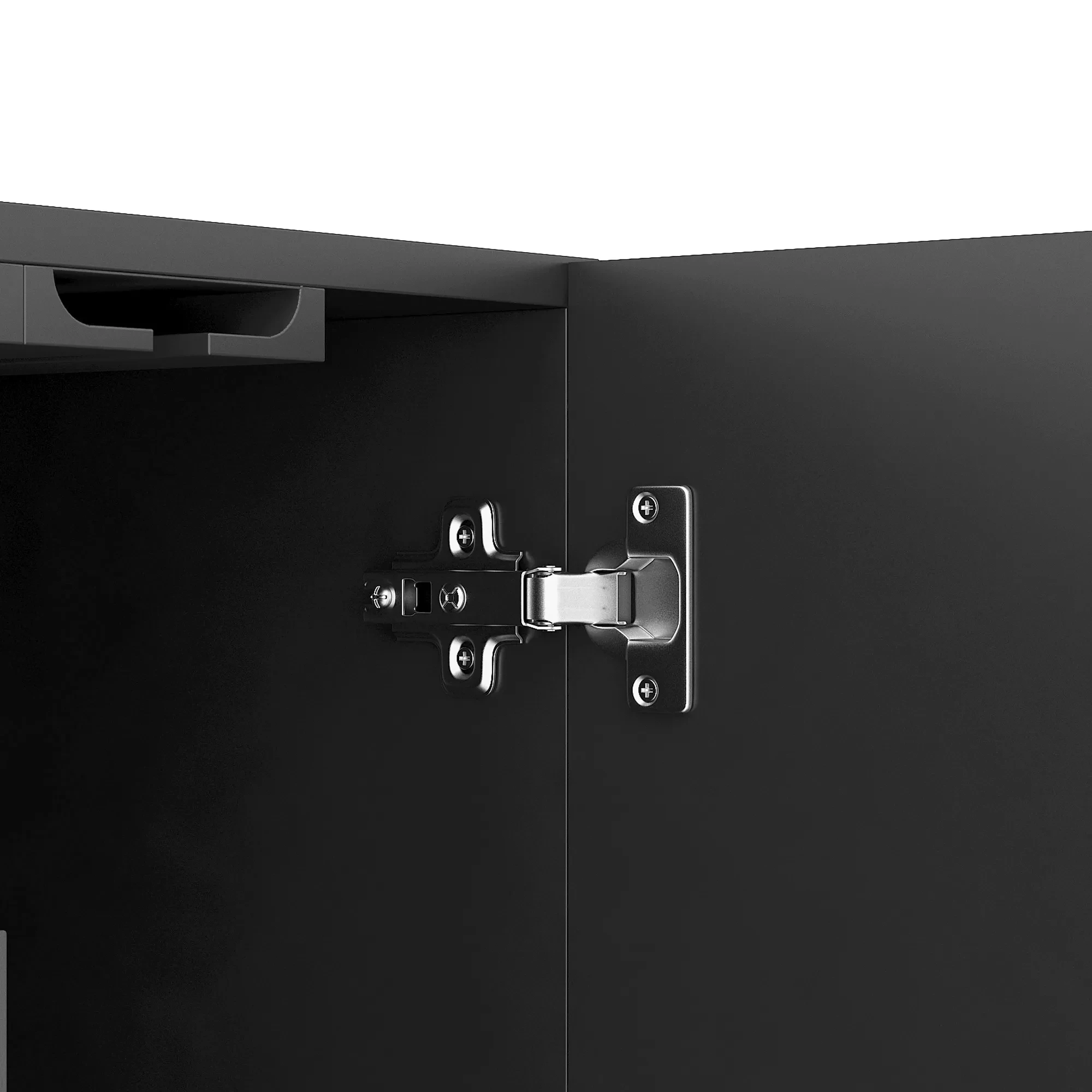Sideboards Buffets Cabinet Home Coffee Bar Cabinet,with Drawers,2 Cabinets And 6-Bottle Wine Rack For Living Room Or Kitchen Dining Room Home Decor Black