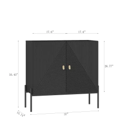 Sideboards Buffets Cabinet Home Coffee Bar Cabinet,with Drawers,2 Cabinets And 6-Bottle Wine Rack For Living Room Or Kitchen Dining Room Home Decor Black