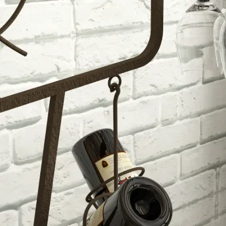 Unique Design Wine Bakers Rack, Freestanding Wine Rack With Storage Bottle, Wine Storage Home Bar For Liquor And Wine, Organizer For Kitchen, Dining Room