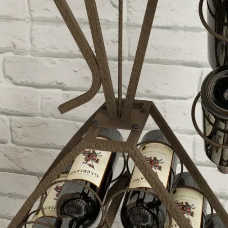 Unique Design Wine Bakers Rack, Freestanding Wine Rack With Storage Bottle, Wine Storage Home Bar For Liquor And Wine, Organizer For Kitchen, Dining Room