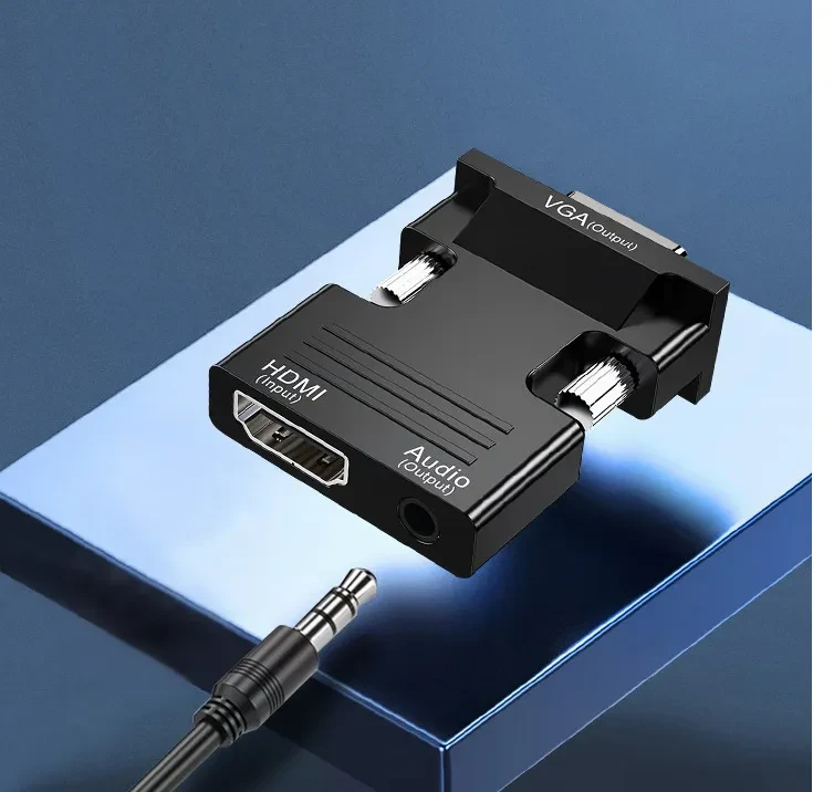 Male Converter With Audio Computer Projector Adapter