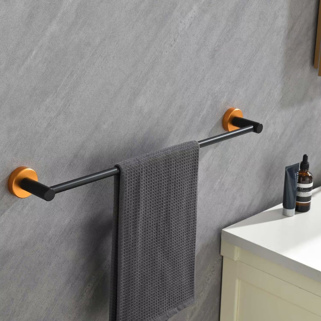 6 Piece Bathroom Towel Rack Set Wall Mount White Icon