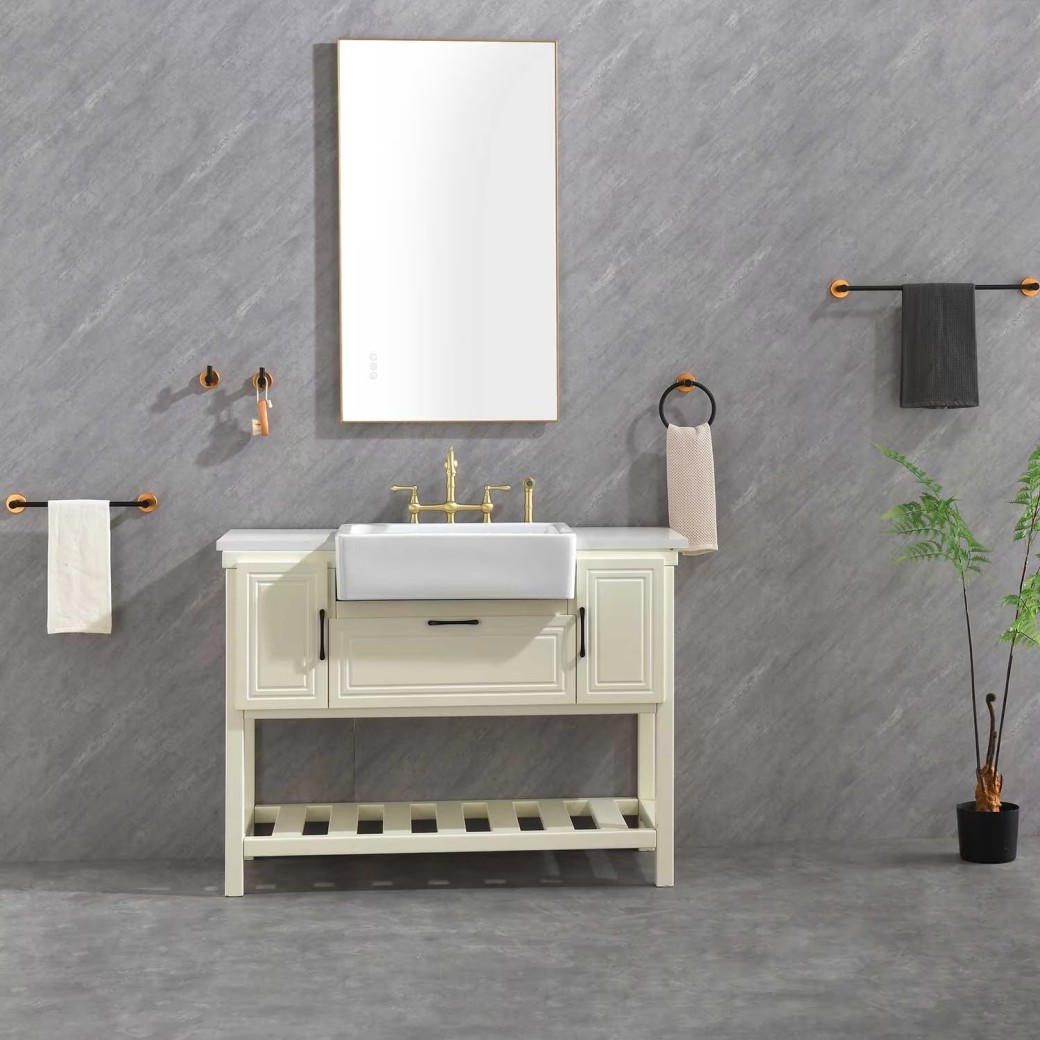 6 Piece Bathroom Towel Rack Set Wall Mount White Icon