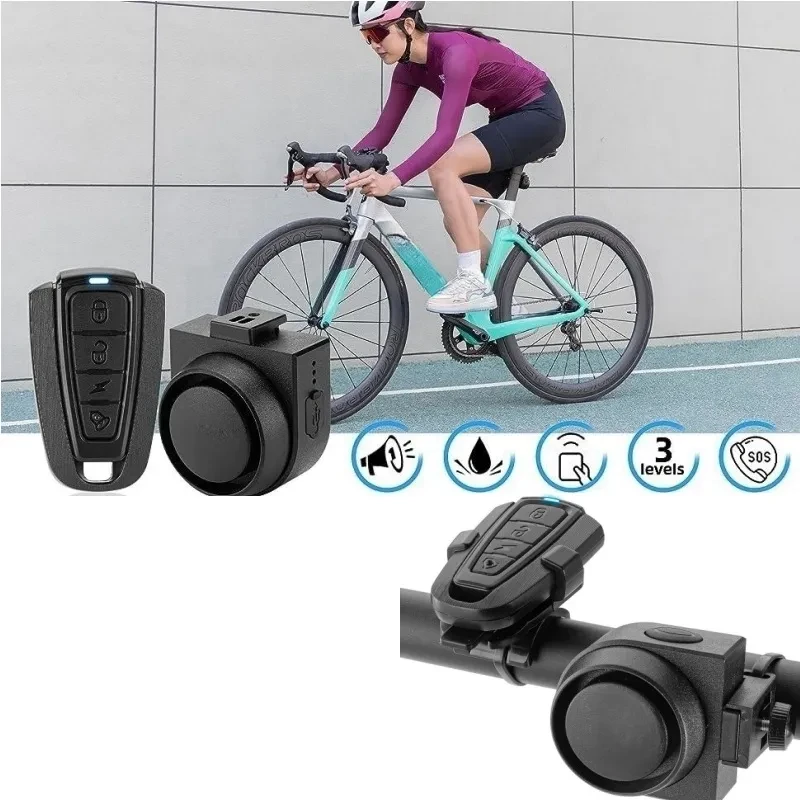 Bicycle Motorcycle Alarm Rechargeable Multifunctional